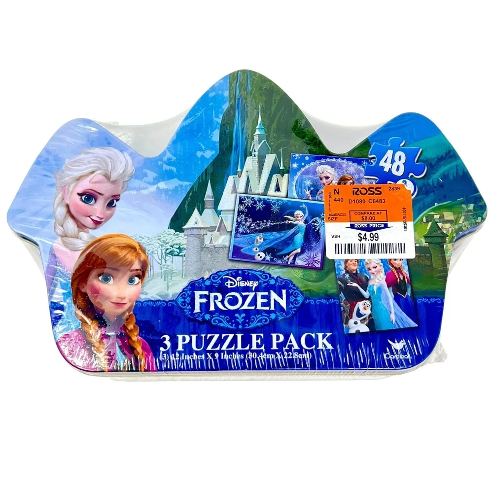 Frozen Theme *Lot of 3* Elsa Hat, Puzzle Set, Drawing Board all NWT